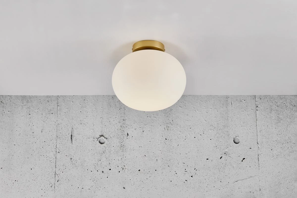 Nordlux ALTON Deckenleuchte Messing, Opal Weiß E27 Dimmbar 27,5x27,5x24cm 5 Nordlux ALTON Deckenleuchte Messing, Opal Weiß E27 Dimmbar 27,5x27,5x24cm – Bild 3