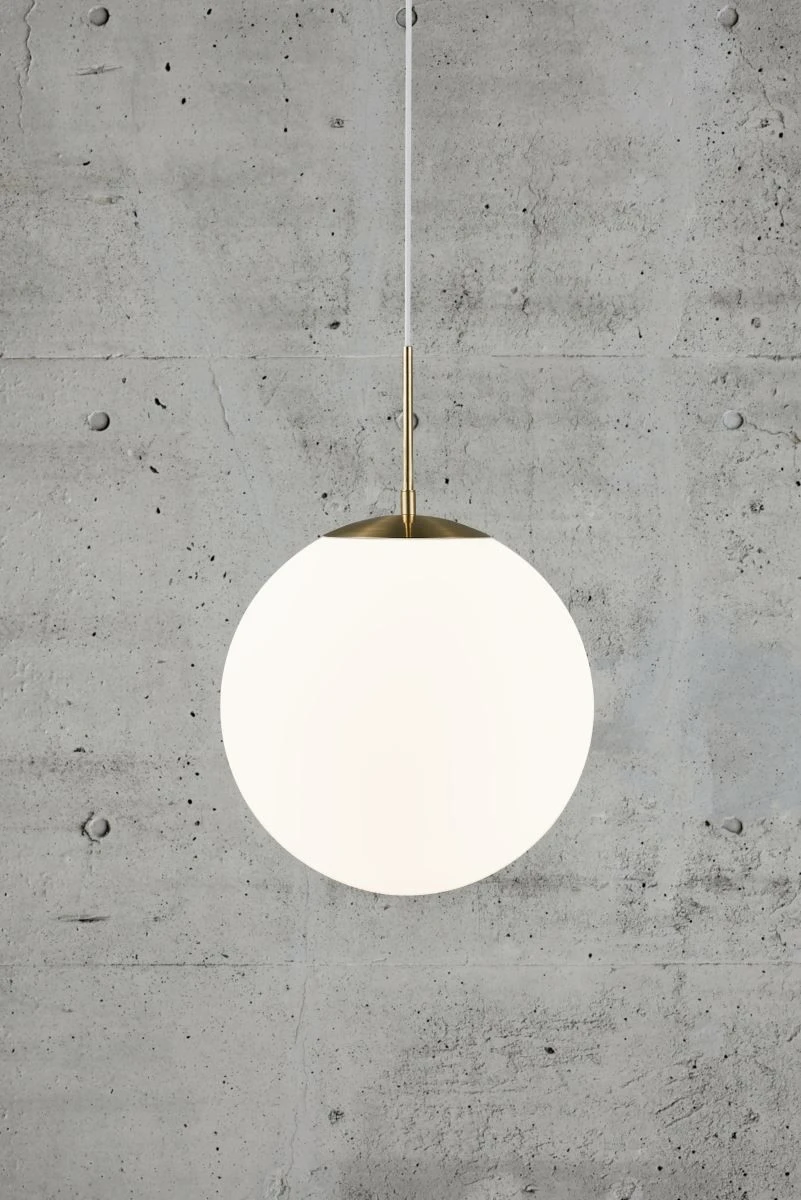 Nordlux GRANT Pendelleuchte Messing, Opal Weiß E27 Dimmbar 35x35x235cm 5 Nordlux GRANT Pendelleuchte Messing, Opal Weiß E27 Dimmbar 35x35x235cm – Bild 3