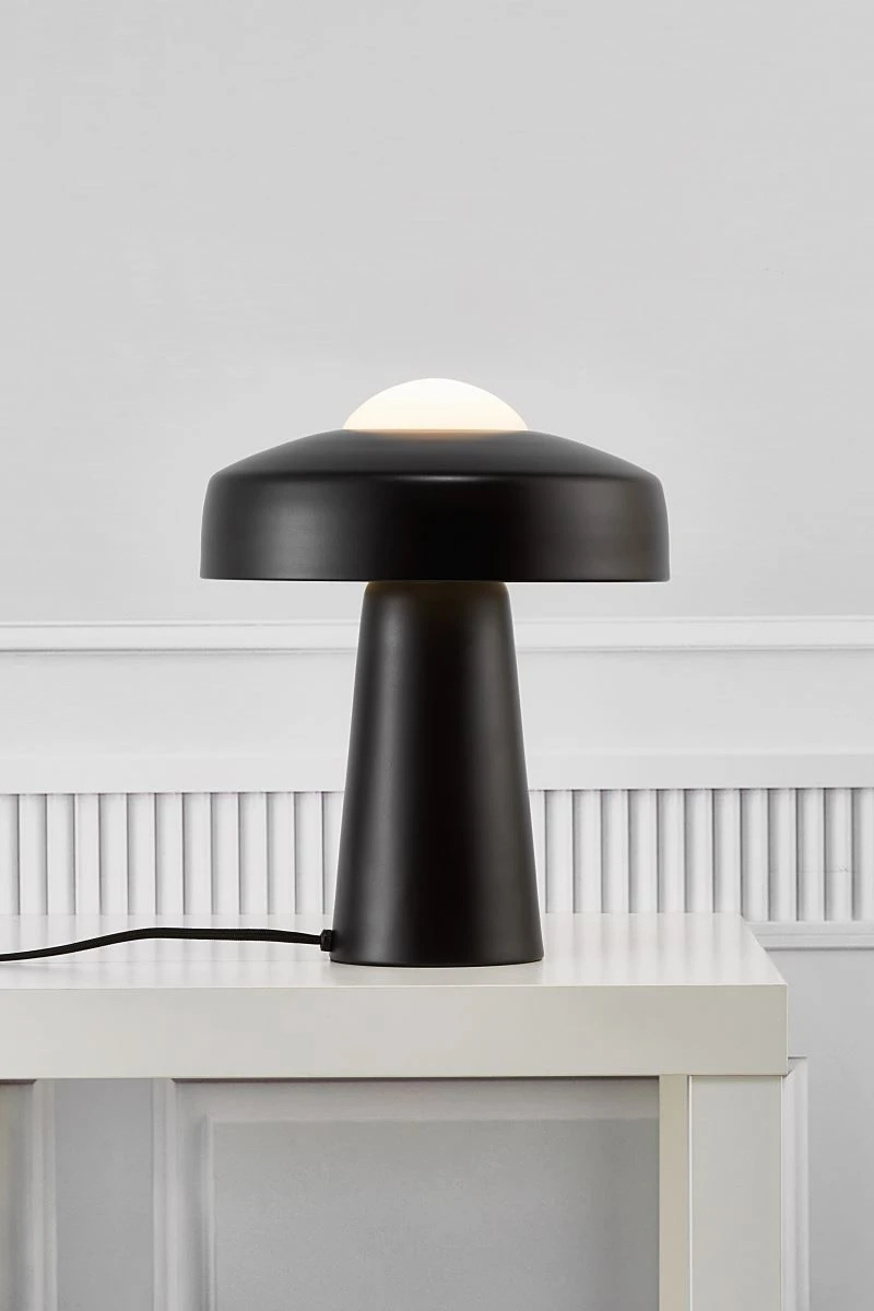 Nordlux TIME Tischlampe Schwarz, Opal Weiß E27 Mit Schalter 26,7x26,7x34cm 5 Nordlux TIME Tischlampe Schwarz, Opal Weiß E27 Mit Schalter 26,7x26,7x34cm – Bild 3