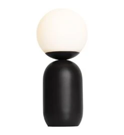Nordlux NOTTI Tischlampe Schwarz E14 Mit Kabelschalter 15x15x34,5cm