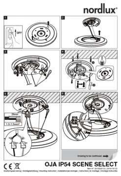 LED Deckenlampe Chrom Nordlux Oja 29 IP54 1600lm 3000/4000K Stepdimmer 20 LED Deckenlampe Chrom Nordlux Oja 29 IP54 1600lm 3000/4000K Stepdimmer -Nordlux 2012026133 mont