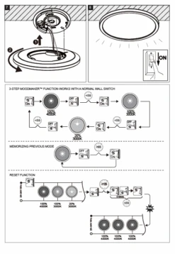LED Deckenlampe Chrom Nordlux Oja 29 IP54 1600lm 3000/4000K Stepdimmer 21 LED Deckenlampe Chrom Nordlux Oja 29 IP54 1600lm 3000/4000K Stepdimmer -Nordlux 2012026133 mont1