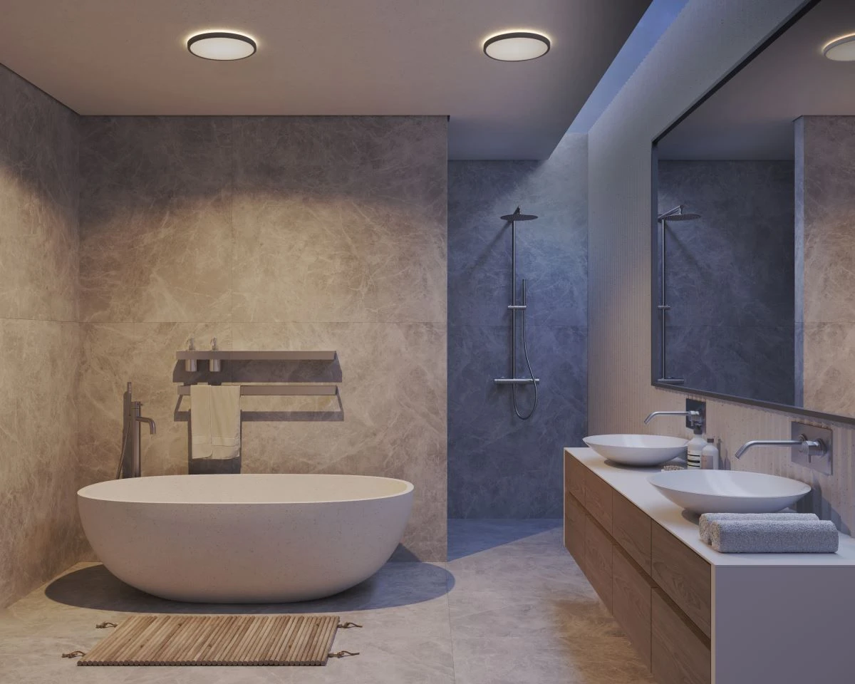 Nordlux OJA 29 LED Deckenleuchte Schwarz, Weiß 1600lm IP54 29,4x29,4x2,3cm 12 Nordlux OJA 29 LED Deckenleuchte Schwarz, Weiß 1600lm IP54 29,4x29,4x2,3cm – Bild 10