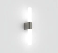 Nordlux HELVA LED Wandleuchte Gebürstet Nickel 900lm IP44 Mit Schalter 42,5x5,7x10,6cm -Nordlux 2015321055 6am