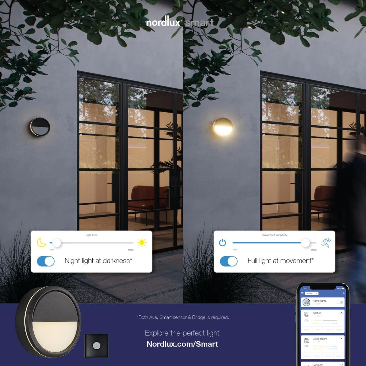 Nordlux Smart Home AVASMART LED Deckenleuchte Außen Grau, Opal Weiß 600lm IP54 App Steuerbar 20x20cm 5 Nordlux Smart Home AVASMART LED Deckenleuchte Außen Grau, Opal Weiß 600lm IP54 App Steuerbar 20x20cm – Bild 3