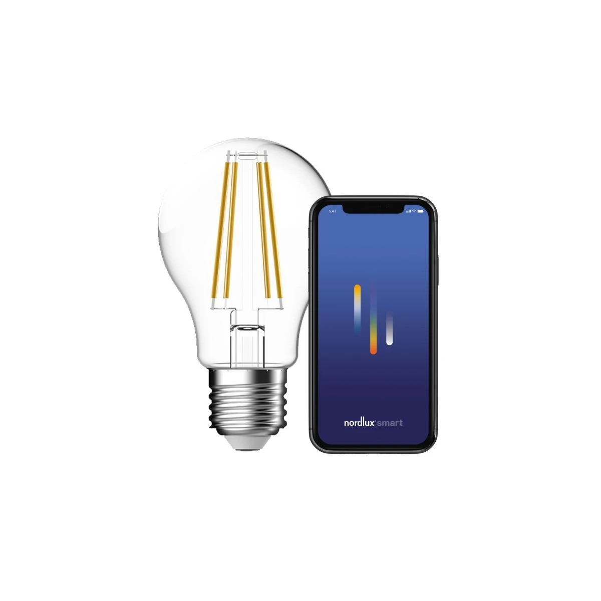 Nordlux Smart Home LED Leuchtmittel E27 A60 650lm 2200-6500K 4,7W 80Ra 360° App Steuerbar 6x6x10,4cm 4 Nordlux Smart Home LED Leuchtmittel E27 A60 650lm 2200-6500K 4,7W 80Ra 360° App Steuerbar 6x6x10,4cm – Bild 2