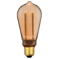 Nordlux LED Leuchtmittel E27 Goldfarbend 120lm 1800K 3,5W 330° Dimmbar 6,4x6,4x14,2cm