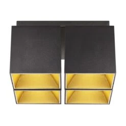 Nordlux ETHAN Deckenleuchte Matt Schwarz GU10 Dimmbar 21,6x21,6x11,99cm