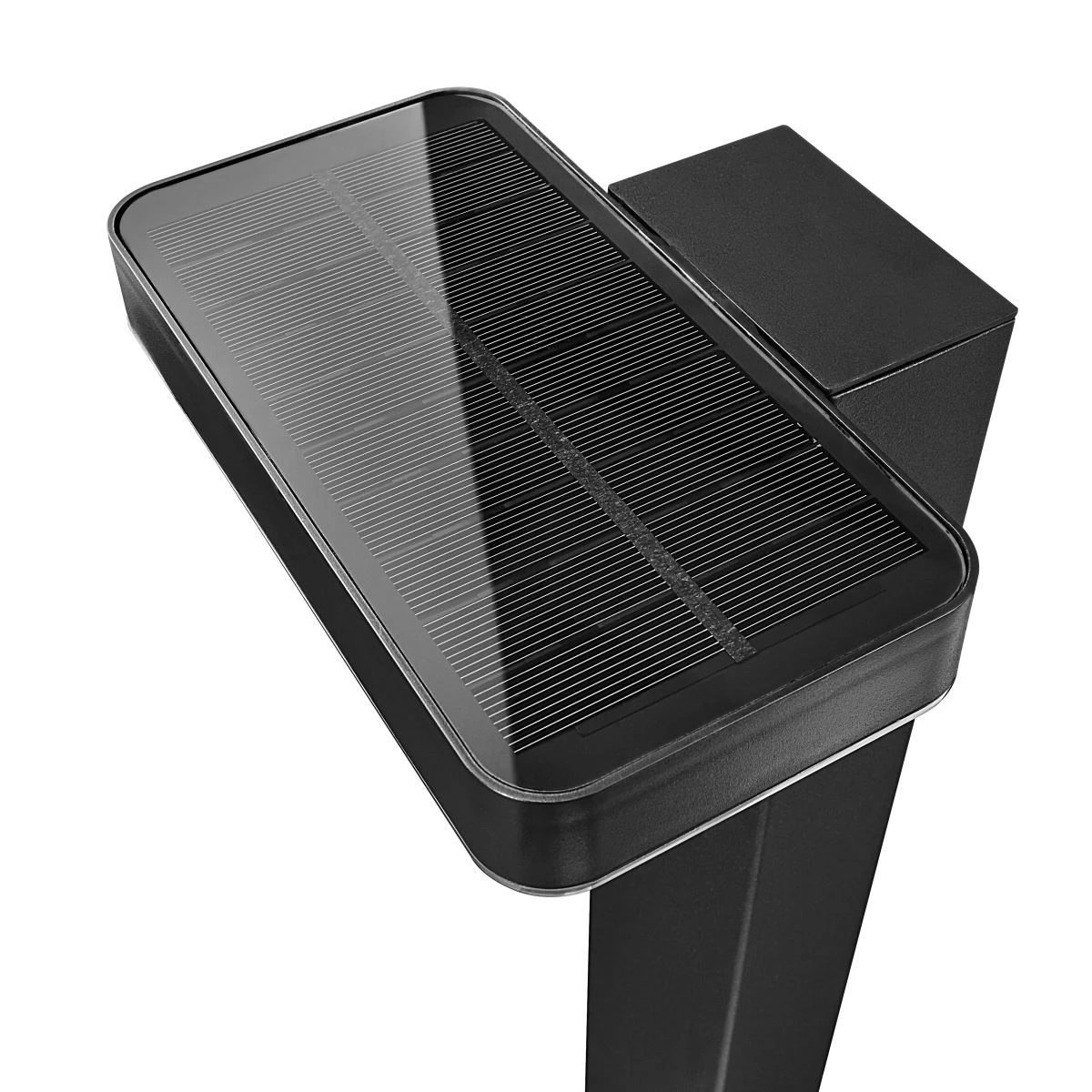 Nordlux RICA LED Solar Sockelleuchte Schwarz Edelstahl 450lm IP44 Mit Bewegungsmelder 15x60cm 6 Nordlux RICA LED Solar Sockelleuchte Schwarz Edelstahl 450lm IP44 Mit Bewegungsmelder 15x60cm – Bild 4