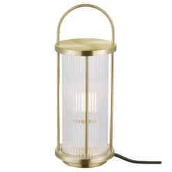 Nordlux LINTON Outdoor Tischlampe Messing E27 IP54 Mit Kabelschalter 13x13x32,5cm -Nordlux 2218295035 1