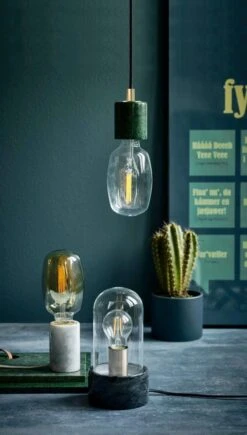 Nordlux SIV Pendelaufhang E27, Marmor Schwarz, 270cm Textilkabel -Nordlux 45883003 3