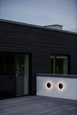 LED Wandaußenleuchte Schwarz Nordlux Artego Round IP54 468lm 3000K 15cm -Nordlux 46941003 2