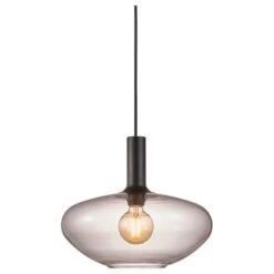 Hängelampe Rauchglas Nordlux Alton 35 Schwarz E27