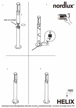 Nordlux Helix Außen Standleuchte Corten -Nordlux 77499931 tz 1