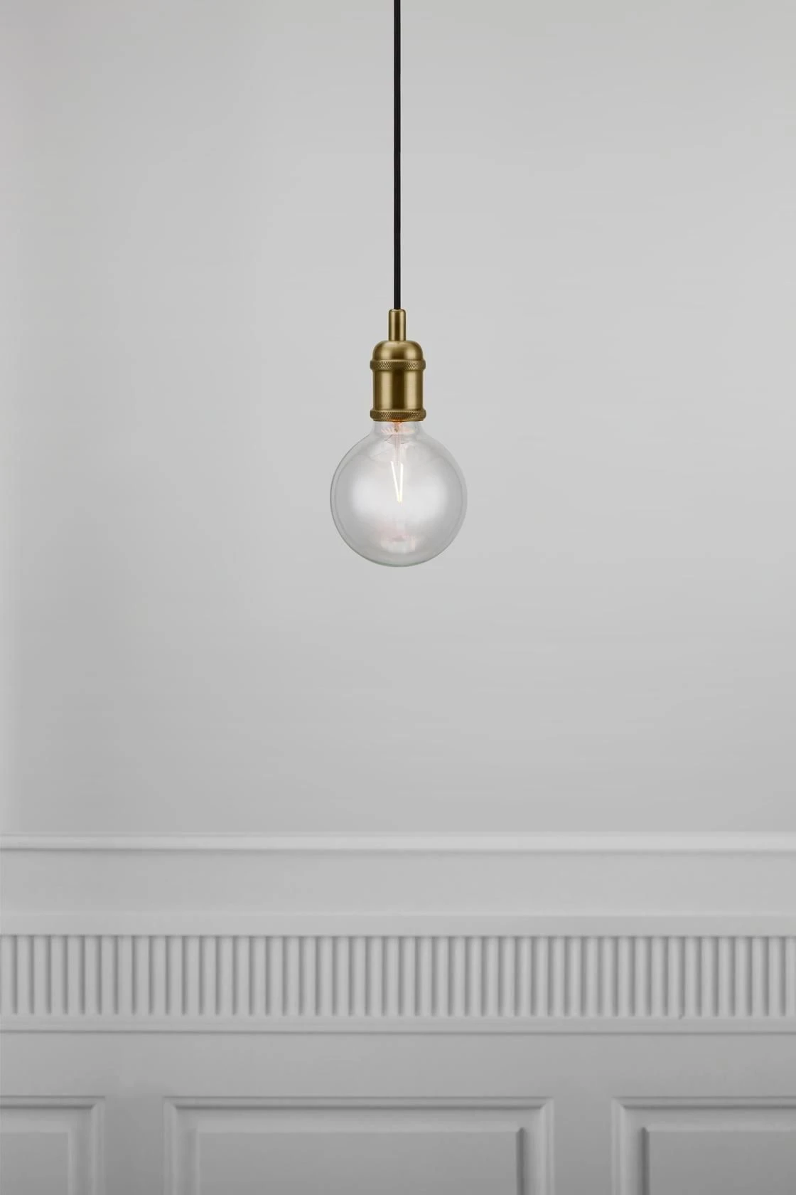 Nordlux Avra Pendelaufhang E27 Messing Textilkabel 200cm 4 Nordlux Avra Pendelaufhang E27 Messing Textilkabel 200cm – Bild 2