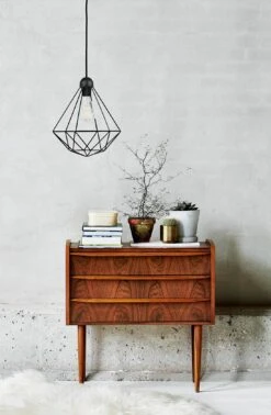 Nordlux Tees Pendelleuchte E27 Schwarz Drahtgeflecht -Nordlux 84863003 1