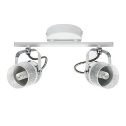 Retro Deckenstrahler Weiß Nordlux Agnes 2-flammig G9