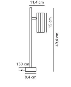 Nordlux ALANIS Tischlampe Schwarz GU10 Mit Schalter 8x8x49,5cm -Nordlux alanis tischlampe 1