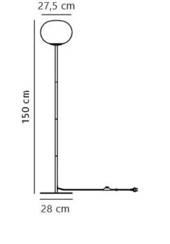 Nordlux ALTON Stehlampe Messing, Opal Weiß E27 Mit Kabelschalter 28x28x150cm -Nordlux alton stehleuchte tz