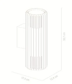 Nordlux Up Down Wandleuchte Aludra Seaside Metallisch Braun Alu IP54 2xE27 -Nordlux aludradouble 1 1