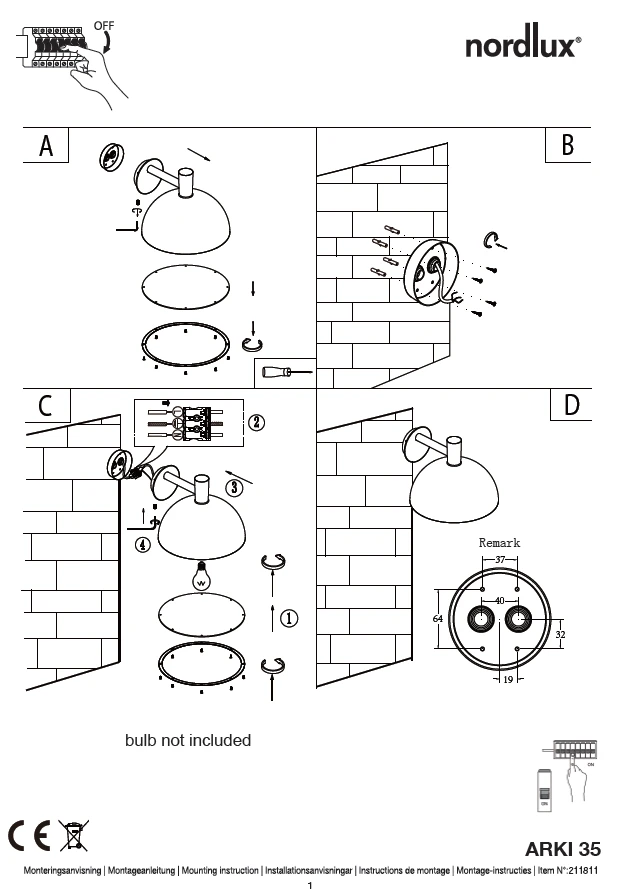 Nordlux Arki 35 Outdoor Außenwandleuchte Schwarz 8 Nordlux Arki 35 Outdoor Außenwandleuchte Schwarz – Bild 6