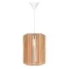 Nordlux Asti 30 Holzlamellen Pendelleuchte E27 Naturfarbend