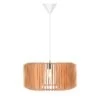 Nordlux Asti 50 Holzlamellen Pendelleuchte E27 Naturfarbend