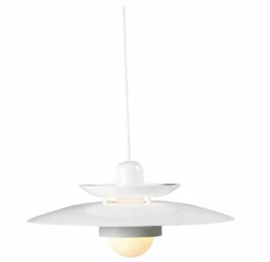 Nordlux Bocet Hängelampe Glas Metall Weiss E27