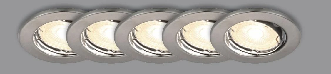 LED Einbaustrahler Nickel Gebürstet Nordlux Canis 5er Set GU10 A 345lm 2700K 7 LED Einbaustrahler Nickel Gebürstet Nordlux Canis 5er Set GU10 A 345lm 2700K – Bild 5
