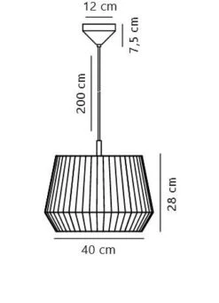 Nordlux DICTE 40 Pendelleuchte Beige Textil E27 Dimmbar 40x40x33,7cm -Nordlux dicte40 haengelampe tz 1