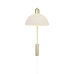 Wandlampe Messing Weiß Nordlux Ellen 20 E14 Mit Kabelschalter -Nordlux ellen wall 2213701035 3