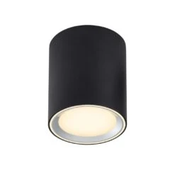 LED Aufbauleuchte Schwarz Silber Nordlux Fallon Long 10cm 500lm Moodmaker