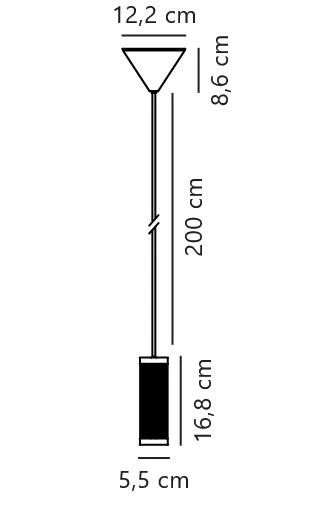 Nordlux GALLOWAY Pendelleuchte Schwarz, Messing E27 5,5x5,5x16,8cm 4 Nordlux GALLOWAY Pendelleuchte Schwarz, Messing E27 5,5x5,5x16,8cm – Bild 2