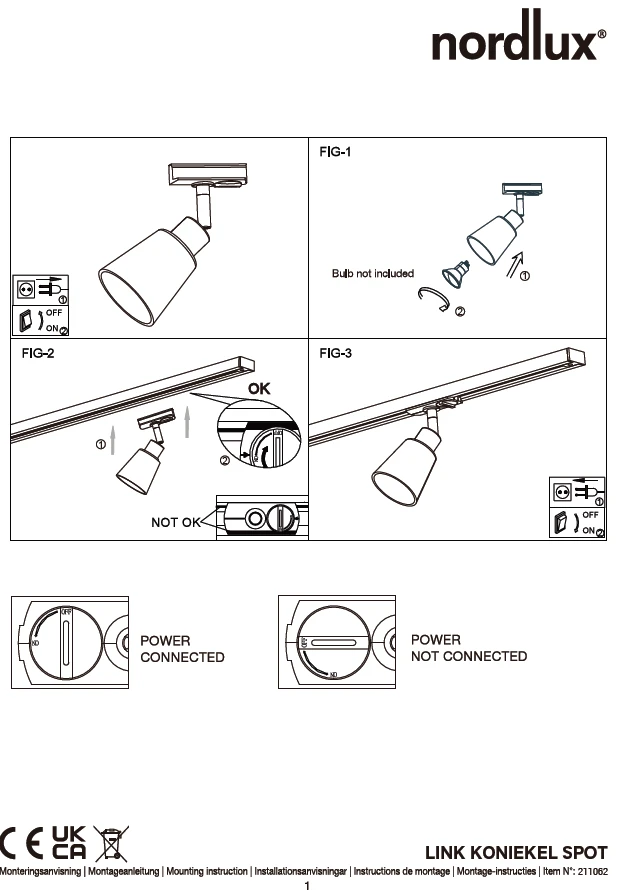 Nordlux Koniekel Spot Für 1-Phasen HV Link Schienensystem GU10 Mattweiss 6 Nordlux Koniekel Spot Für 1-Phasen HV Link Schienensystem GU10 Mattweiss – Bild 4