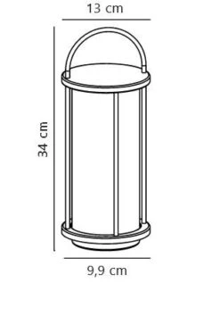 Nordlux LINTON Outdoor Tischlampe Verzinkter Stahl E27 IP54 Mit Kabelschalter 13x13x32,5cm -Nordlux linton tischleuchte tz