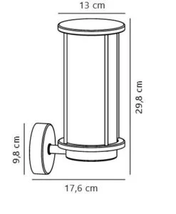 Nordlux LINTON Außenwandleuchte Verzinkter Stahl E27 IP54 Dimmbar 13x13x29,8cm -Nordlux linton wandleuchte tz