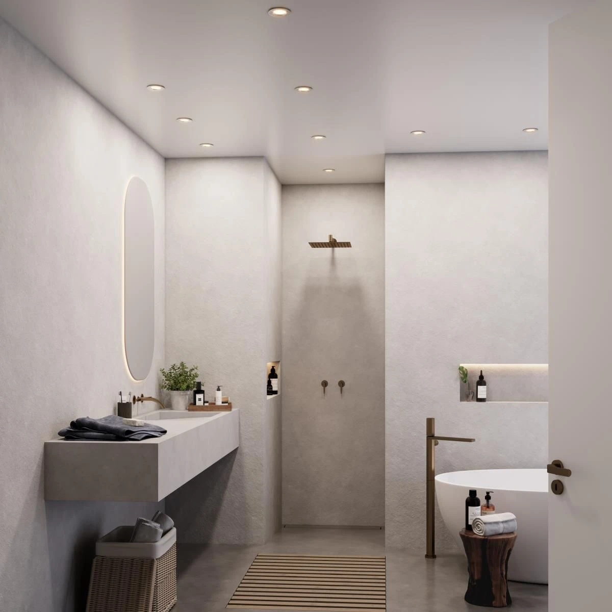 LED Einbauleuchte Nickel Nordlux Dorado IP65 345lm 2700K Dimmbar 6 LED Einbauleuchte Nickel Nordlux Dorado IP65 345lm 2700K Dimmbar – Bild 4