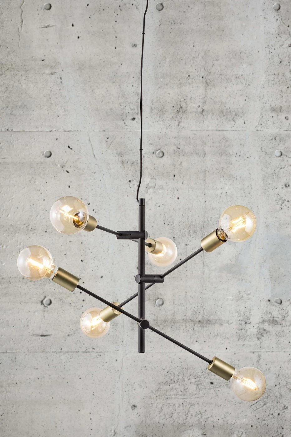 Design Hängeleuchte Schwarz Matt Nordlux Josefine 6x E27 4 Design Hängeleuchte Schwarz Matt Nordlux Josefine 6x E27 – Bild 2