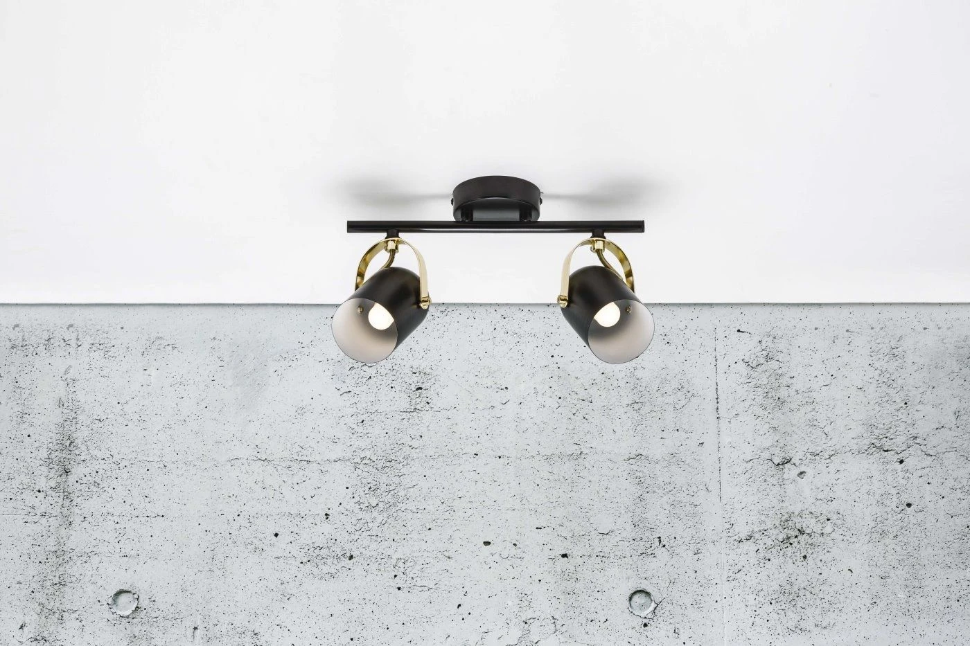 Retro Deckenstrahler Schwarz Gold Nordlux Lotus 2-flammig E14 4 Retro Deckenstrahler Schwarz Gold Nordlux Lotus 2-flammig E14 – Bild 2