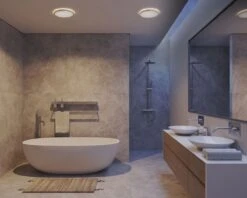 LED Deckenlampe Chrom Nordlux Oja 29 IP54 1600lm 3000/4000K Stepdimmer 19 LED Deckenlampe Chrom Nordlux Oja 29 IP54 1600lm 3000/4000K Stepdimmer -Nordlux m oja 2015026133 2