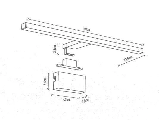 Nordlux MARLEE LED Spiegelleuchte Weiß 800lm 90Ra IP44 50x13,6x3,8cm 10 Nordlux MARLEE LED Spiegelleuchte Weiß 800lm 90Ra IP44 50x13,6x3,8cm – Bild 8