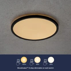 LED Deckenlampe Schwarz Nordlux Oja 29 IP20 1700lm 4000K Stepdimmer 10 LED Deckenlampe Schwarz Nordlux Oja 29 IP20 1700lm 4000K Stepdimmer -Nordlux moodmakerschw 2