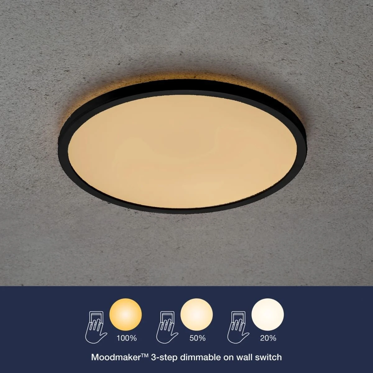 LED Deckenlampe Schwarz Nordlux Oja 29 IP20 1700lm 4000K Stepdimmer 6 LED Deckenlampe Schwarz Nordlux Oja 29 IP20 1700lm 4000K Stepdimmer – Bild 4