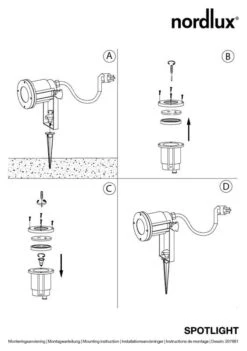 Nordlux Spotlight Erdspiessleuchte Schwarz -Nordlux n20788103 ze 1 1