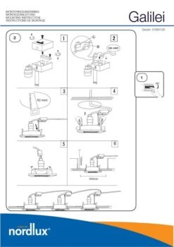 Nordlux Galilei 1-Spot Einbauleuchte Alu -Nordlux n21060129 ze