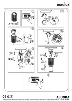 Outdoor Aufbauleuchte Aluminium Nordlux Aludra IP54 E27 -Nordlux n2118006010 mon