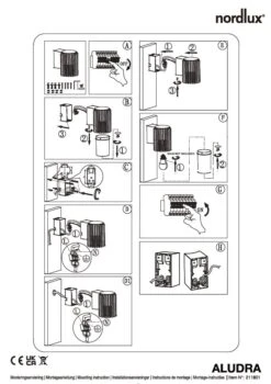 Wandleuchte Alu Metallisch Braun Nordlux Aludra IP54 E27 14 Wandleuchte Alu Metallisch Braun Nordlux Aludra IP54 E27 -Nordlux n2118011010 mon 1 1