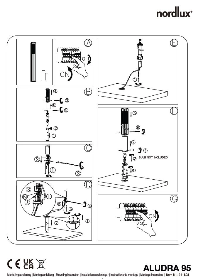 Wegeleuchte Alu Schwarz Nordlux Aludra 95 IP54 E27 6 Wegeleuchte Alu Schwarz Nordlux Aludra 95 IP54 E27 – Bild 4