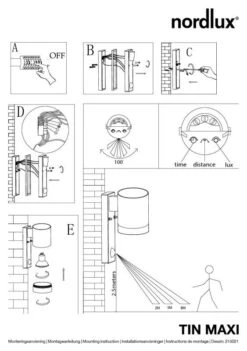Nordlux Tin Maxi Außenwandleuchte Alu 7 Nordlux Tin Maxi Außenwandleuchte Alu -Nordlux n21502129 ze 1