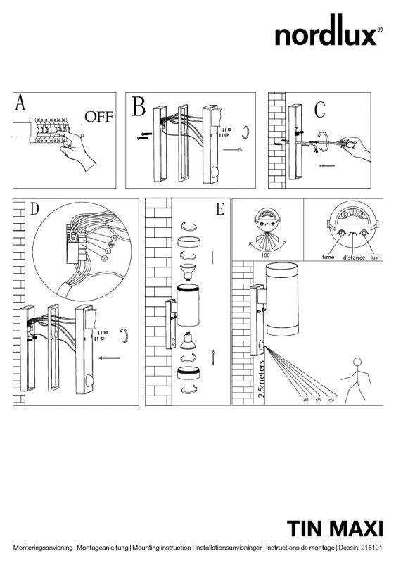 Nordlux Tin Maxi Außenwandleuchte Up-Down Alu 5 Nordlux Tin Maxi Außenwandleuchte Up-Down Alu – Bild 3